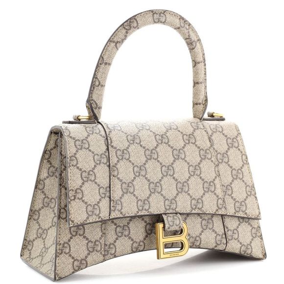 Gucci x Balenciaga The Hacker Project Hourglass Top Handle Bag GG Coated Canvas - Picture 3 of 7